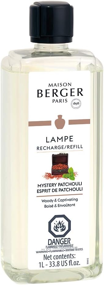 Mystery Patchouli - Lampe Berger Fragrance Refill for Home Fragrance Oil Diffuser - 33.8 Fluid Ounces - 1 Liter