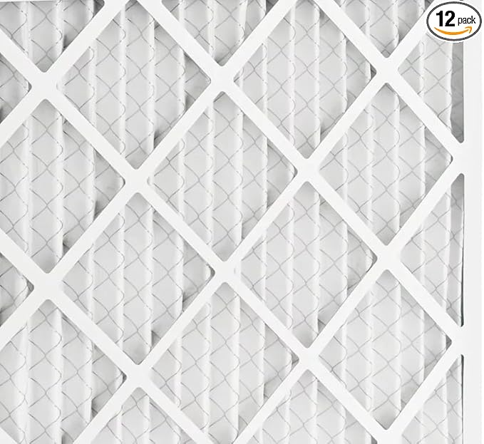 BNX TruFilter 14x18x1 Air Filter MERV 13 (12-Pack) - MADE IN USA - Electrostatic Pleated Air Conditioner HVAC AC Furnace Filters for Allergies, Pollen, Mold, Bacteria, Smoke, Allergen, MPR 1900 FPR 10