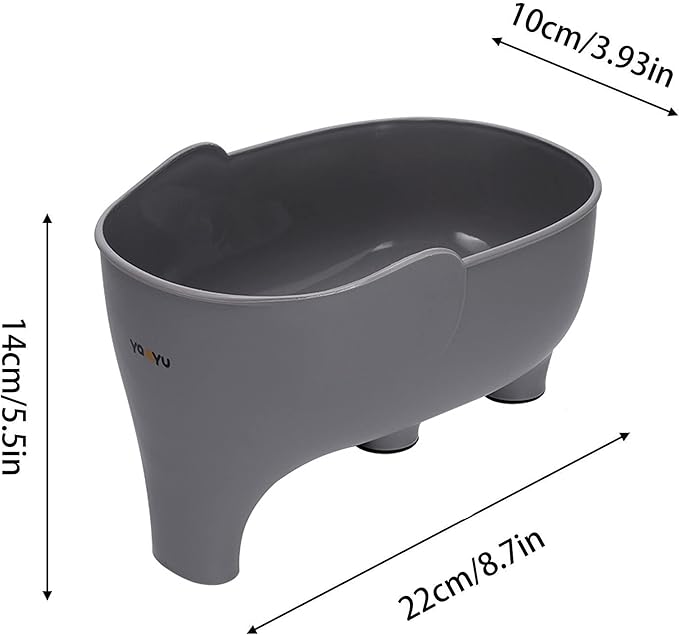 2PCS Vegetables Washing Basket Elephant Drainage Basket Fruit Basket for Draining Pasta Noodles Kitchen (Blue & Gray)