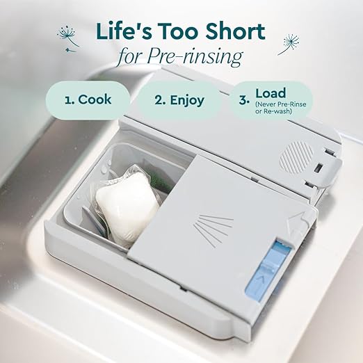 Puracy Dishwasher Pods, Natural Dishwasher Detergent, Free & Clear Dish tabs - Enzyme-Powered, Spot & Residue Free - TikTok Trend Items, Must Haves from TikTok Made Me Buy It (Free & Clear, 18 Count)