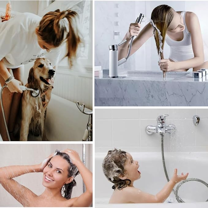 2PCS Shower Hair Drain Catcher/Strainer/Cover/Filter/Trap, Hair Stopper Floor Drain, Stainless Steel with Silicone Edge Drain Protector, Black, 4.75 Inch Diameter