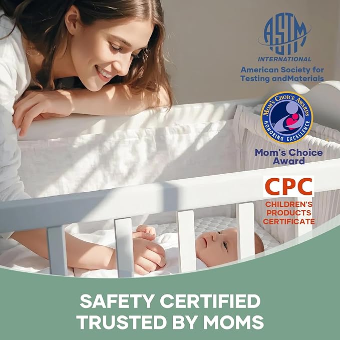 OhGeni 100% Waterproof Mattress Protector, Mini Crib-2 Pack Size Mattress Pad, Fits 6"-20" Mattresses with Deep Pocket, Cooling, Breathable Fitted Sheets, Soft Bed Cover, Noiseless, Machine Washable