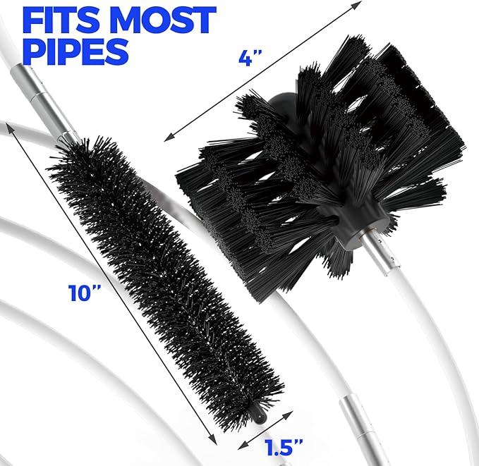 Holikme 50 Feet Dryer Vent Cleaner Kit Lint Remover Flexible Dryer Vent Cleaning Brush Extends Up to 50 Feet