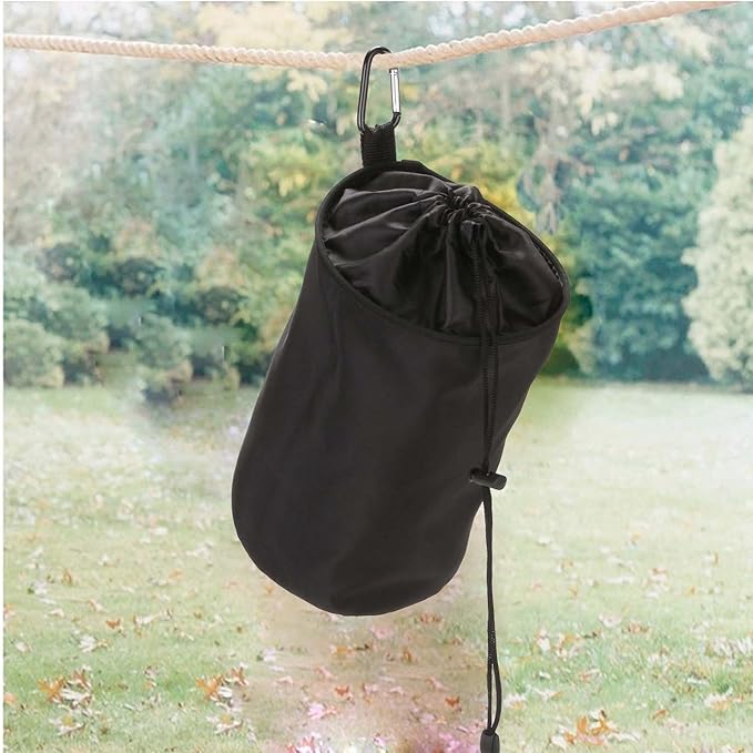 Clothespins Bag Hanging Clothesline Peg Organizer Storage Bags,Dust-proof (Grey)