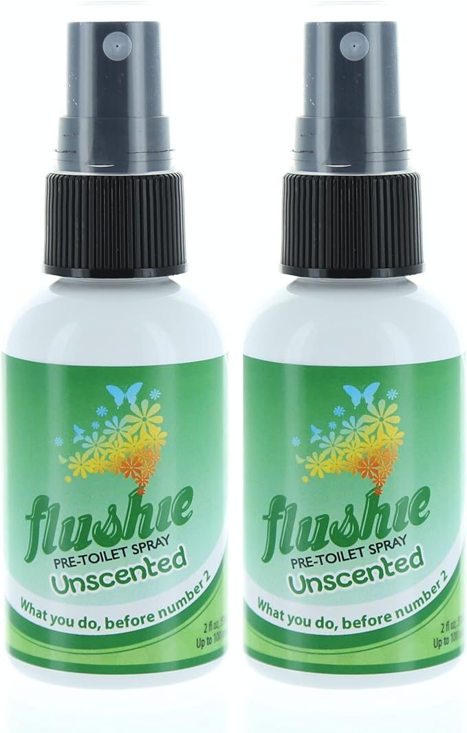 Flushie Pre-Toilet Spray for Travel - Toilet Deodorizer & Poop Odor Eliminator