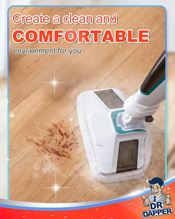 DR DAPPER 6 Pack SMP01 Steam Mop Pads Compatible with Kenmore SM2060 S200 Series – Floor Mops with Washable Pads, Multi-Surface Steam-Mop for Tile Vinyl Hardwood Floors