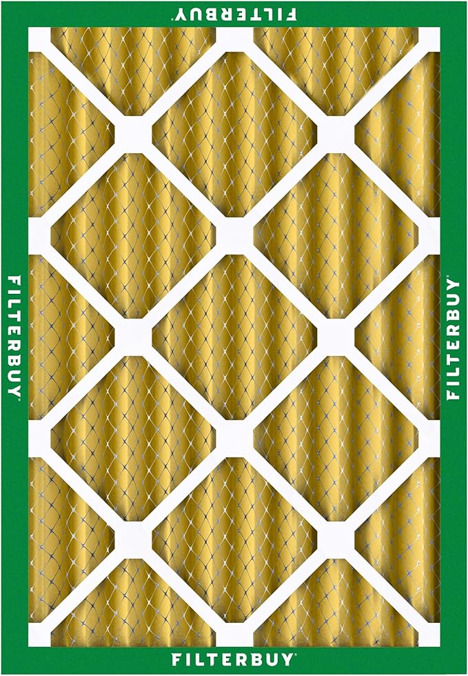 Filterbuy 24x25x4 Air Filter MERV 11 (MPR 1200) Allergen Defense Replacement (4-Pack), Electrostatic Pleated HVAC AC Furnace Filters, Made in USA (Actual Size: 23.75 x 24.75 x 3.63)