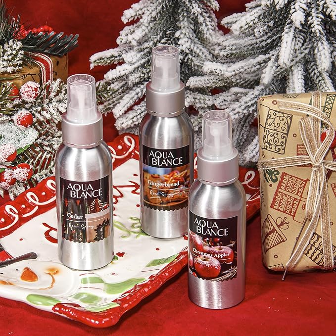 Fragrant Room Spray, Cedar, Apples, Gingerbread, 3 x 3.4 fl oz, Air Fresheners Odor Eliminator for Home, Bathroom, Concentrated Room Spray
