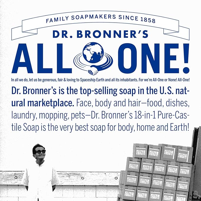 Dr. Bronner's Magic Soap-Pure-Castile Liquid Soap Refill (Tea Tree, 32 ounce, 2-Pack)-Regenerative Organic Certified Oils, For Body, Hair, Laundry & Dishes, Concentrated, Vegan, Non-GMO