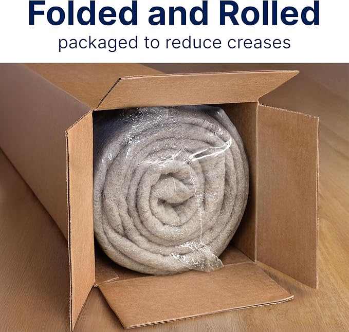 RUGPADUSA - Eco-Plush - 11'x15' - 3/8" Thick - 100% Felt - Extra Cushioned Rug Pad - Available in 3 Thicknesses, Many Custom Sizes