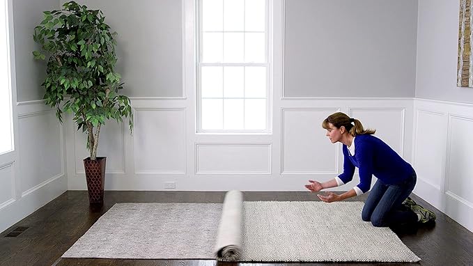 RUGPADUSA - Dual Surface - 5'3" x 7'6" - 1/8" Thick - Felt + Rubber - Non-Slip Backing Rug Pad - Adds Low-Profile Comfort and Protection