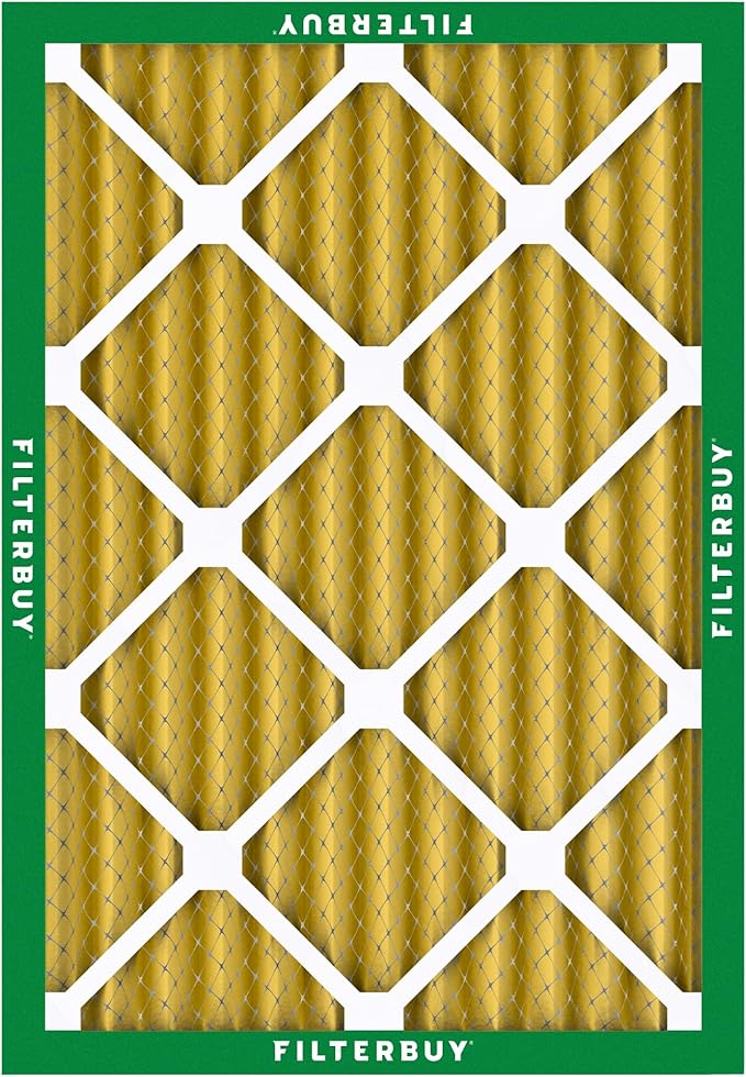 Filterbuy 20x25x2 Air Filter MERV 11 (MPR 1200) Allergen Defense Replacement (4-Pack), Electrostatic Pleated HVAC AC Furnace Filters, Made in USA (Actual Size: 19.50 x 24.50 x 1.75)