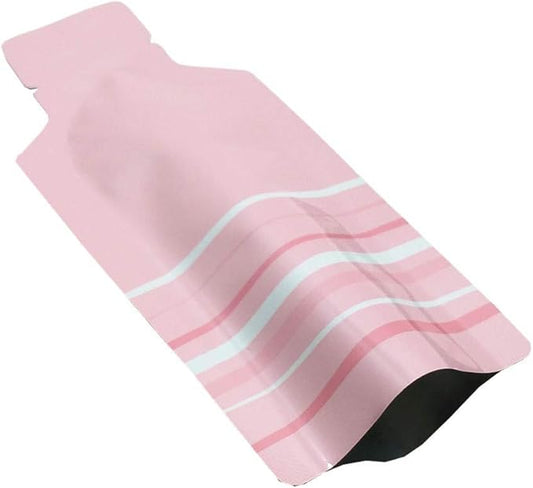 100 Pack 2.36x4.7 inch Heat Seal Sample Mylar Packets for Portable Travel Toiletries Empty Disposable Liquid Shampoo Pouch Single Serving Coffee Powder Condiments Food Storage (Pink)