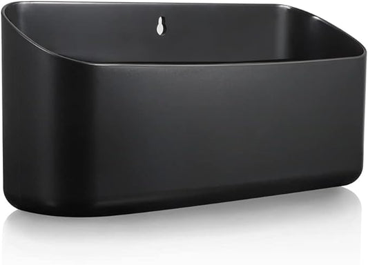 Picowe Magnetic Laundry Storage, Large Lint Holder Bin for Laundry Room, Space-Saving Trash Container Hanging on Dryer, Washer or Wall Mount Trash Bin, M - Black