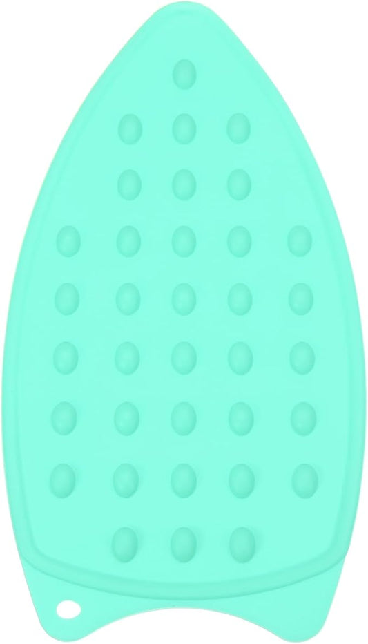 PATIKIL Silicone Iron Rest Pad, Multipurpose Hot Heat Resistant Iron Rest Plate Protective Pad for Ironing Board Hot Resistant Steamer Steam Compact Mat, Lake Blue