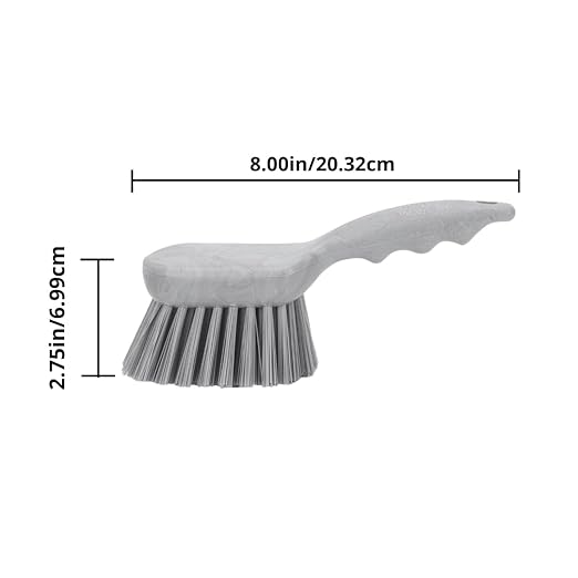 SPARTA 40541EC01 Plastic Scrub Brush, Utility Brush, Kitchen Brush With Hanging Hole For Cleaning, 8 Inches, Brown