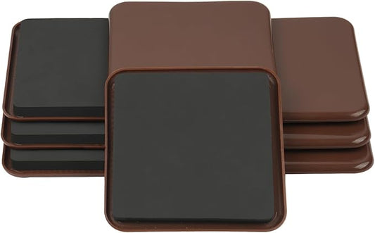 new space 8 Pack Furniture Sliders, 4.7 Inch Sliders for Furniture on Carpet for Sliding Heavy Furniture, Furniture Sliders for Carpeted Floors - Safeguard Carpeted Floors!