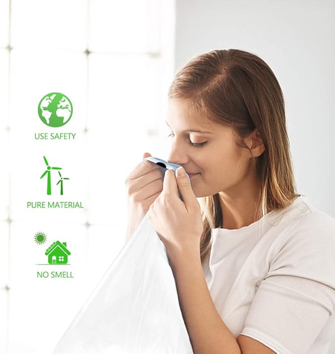 Teivio 3 Gallon 140 Counts Mini Strong Drawstring Trash Bags Garbage Bags, fit 10-12 Liter Small Trash Can,Tiny Waste Basket Liners for Home Office Bathroom Bedroom Car, White