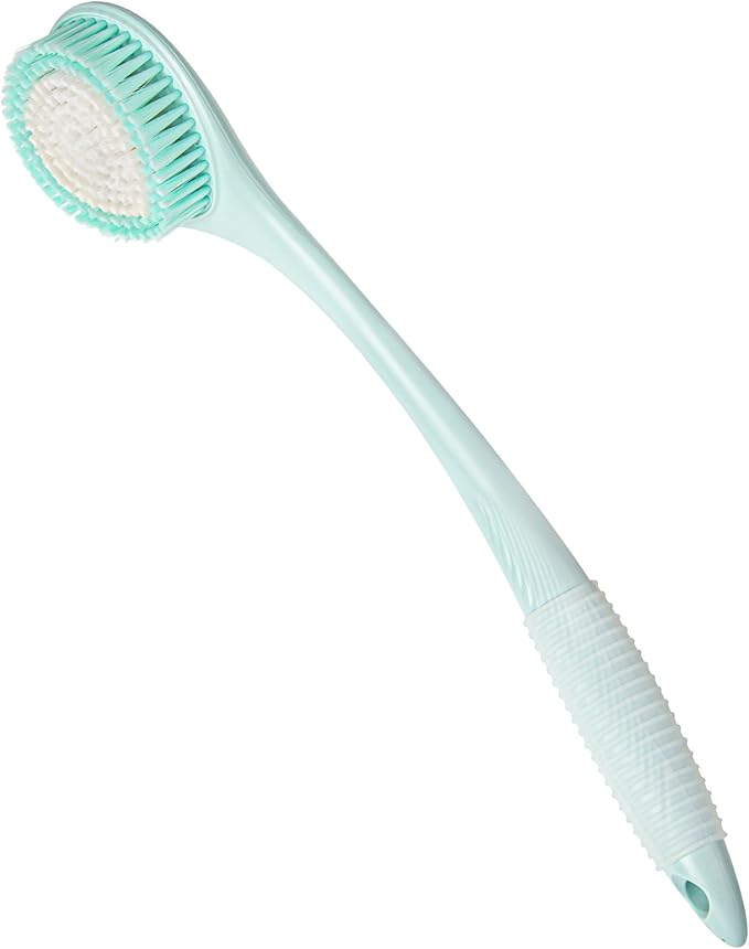 BEDELITE Back Scrubber for Shower - Long Handle Bath Brush (16.4 inches) with Soft Bristles, Exfoliating Body Brush for Men & Women(Blue)