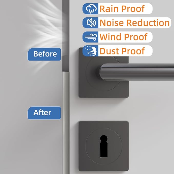 Wedge-Shape Window Weather Stripping Door Frame Seal Strip 118” Brown,Upgrade Black Foam,Soundproofing,Draft Stopper,Winter Insulation,Noise Blocker, Gap Filler for Exterior Front Door Side