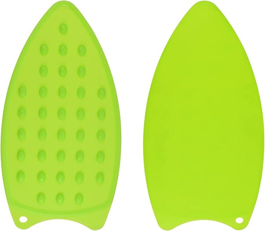 HARFINGTON 2pcs Silicone Iron Rest Pad, Multipurpose Iron Hot Resistant Mat Iron Rest Plate for Ironing Board Hot Heat Resistant Steam Compact Mat, Green