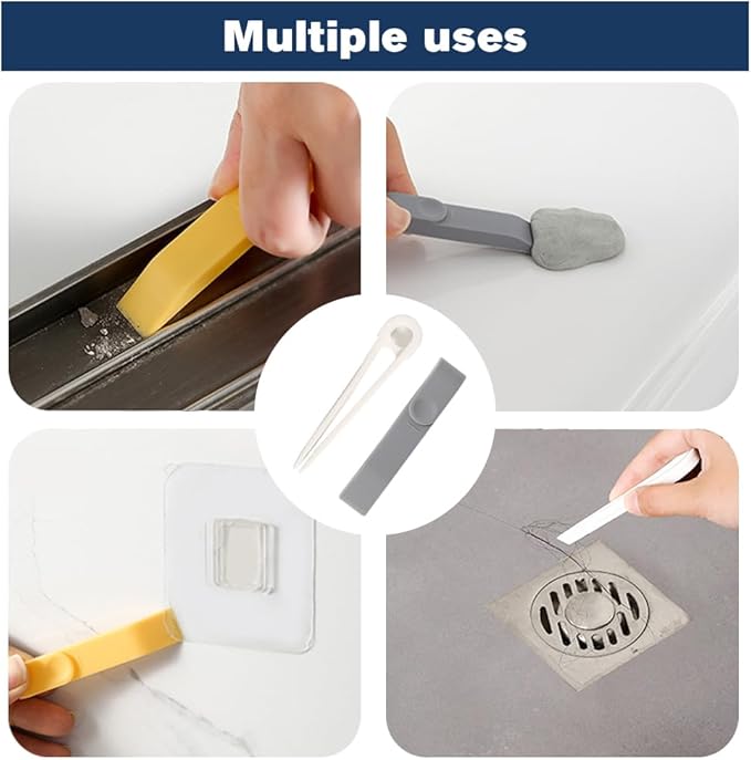 3 in 1 Groove Cleaning Brush, 2025 New Multifunction Window Track Cleaner Brush, Hanging Hard Bristle Cleaner Brushes for Kitchen (Orange)
