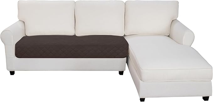 Easy-Going Sectional Couch Covers for Dogs L Shape Sofa Cover Reversible Sofa Slipcover Chaise Lounge Cover Furniture Protector Cover for Pets Dog Cat (30 x 50 inches, Chocolate/Beige)
