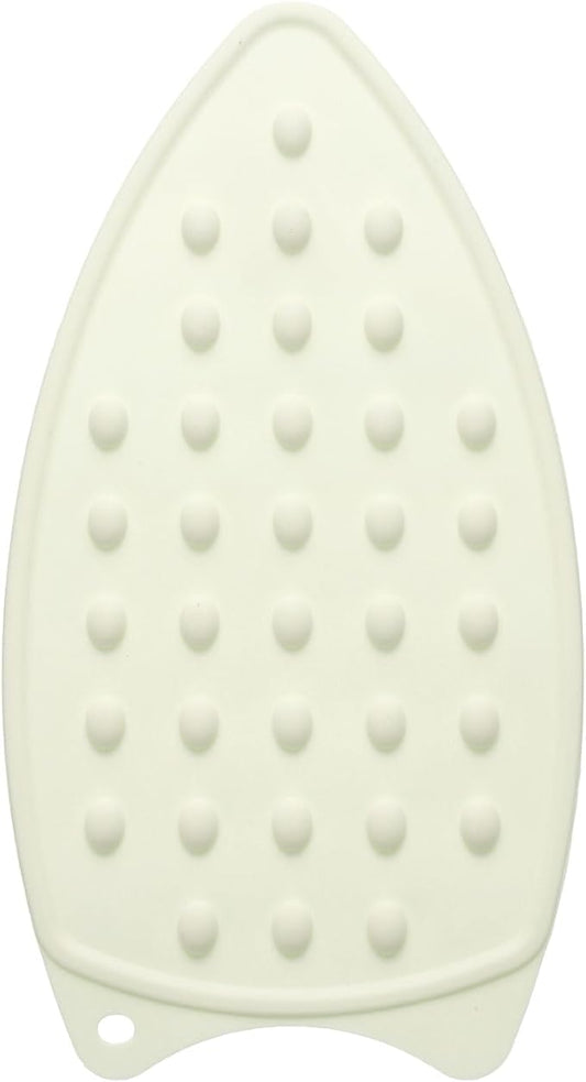 HARFINGTON Silicone Iron Rest Pad, Multipurpose Iron Hot Resistant Mat Iron Rest Plate for Ironing Board Hot Heat Resistant Steam Compact Mat, Cream