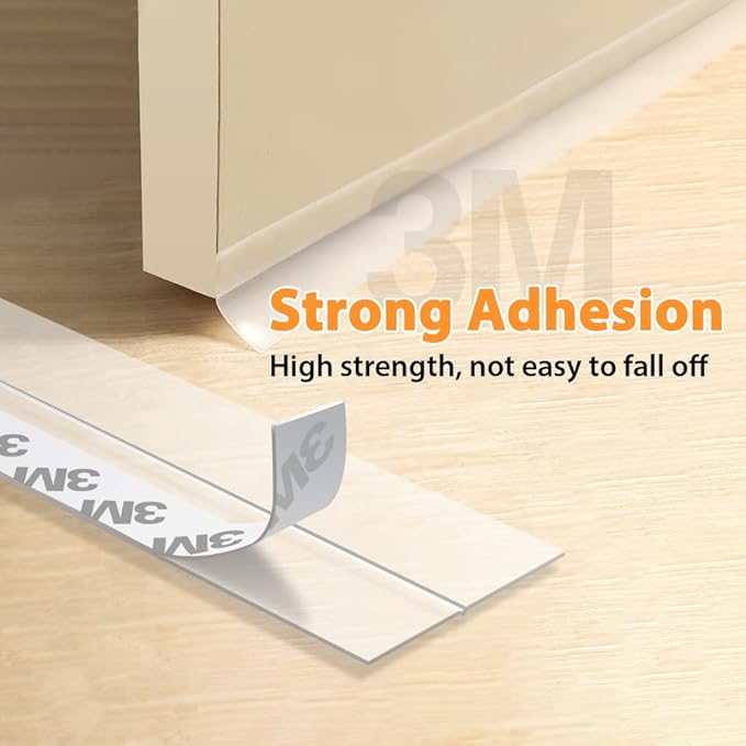 28.9 Ft Weather Stripping Door Seal Strip Tape,Silicone Door Draft Stopper,Self Adhesive Shower Door Bottom Seal, Insulation Strip for Door Frame Windows and Glass Gaps (Transparent, 35mm)