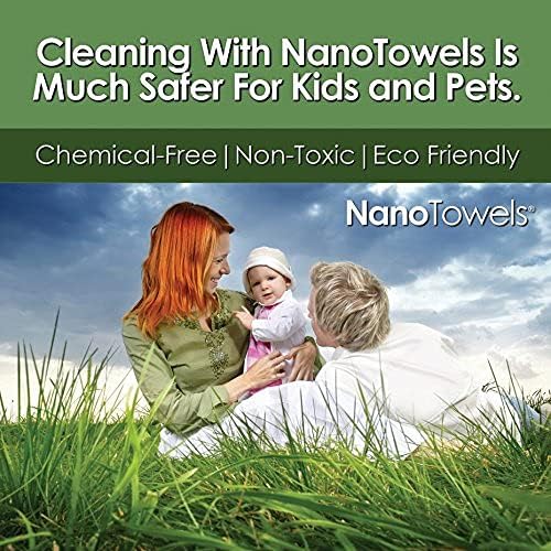 The Amazing Eco Cloth That Cleans Virtually Any Surface with Only Water. No More Paper Towels Or Toxic Chemicals. 4-Pack (14x14, Blue)