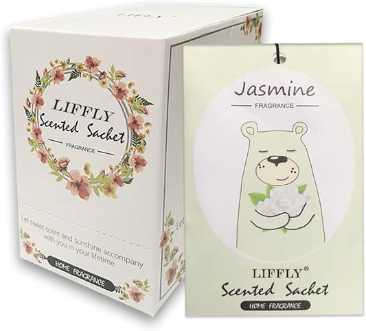 14 Packs Jasmine Scented Sachets Bag for Drawer and Closet Xmas Gift 15 Scents Optional