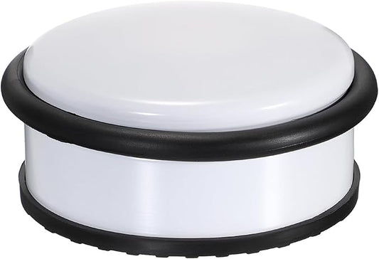Sumnacon Heavy Duty Floor Door Stopper No Drill, Durability Stainless Steel Door Stops with Anti-Skid Rubber - Contemporary Decorative Safety Doorstop for Home Office Commercial Industrial,White
