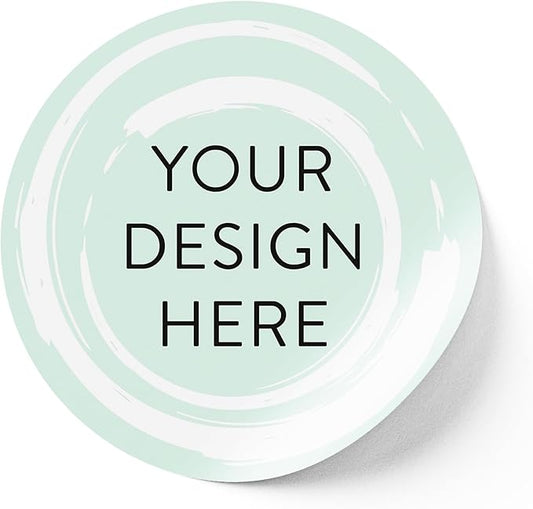 100 Custom Vinyl Stickers - Upload Your own Image, Text, Design, Logo - Personalized Logo Labels for Handmade, Packaging, Bottle, Jars, Candle, Brand Stickers (Mint, 3x3)