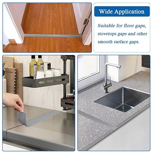 Floor Transition Strip Self Adhesive Floor Cover Strips Laminate 3" Wide Vinyl Flat Divider Transitions (7.5cm, 10Ft, Gray)