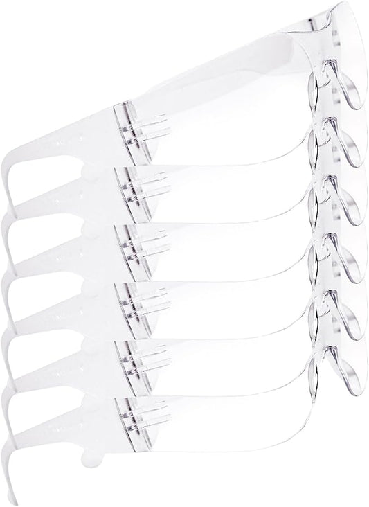 Quest Protective Apparel Safety Glasses for Men and Women - Anti Fog Safety Goggles for Shooting, Lab, or Construction – Polycarbonate Eye Protection [Clear & Pack of 6]