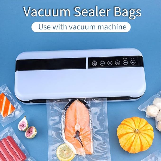 Premium Vacuum Sealer Bags 200 Quart 11" x 14", Pre-cut food saver bags, BPA Free & Heavy Duty Vacuum Freezer Bags. Commercial Grade, Sous Vide, Seal a Meal