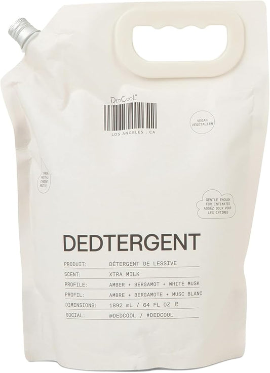 DedCool Liquid Laundry Dedtergent | Xtra Milk | Luxurious Fragrance Detergent | Removes Stains | Infused with Natural Essential Oils | Non-Toxic | 120 Washes | 64 fl oz