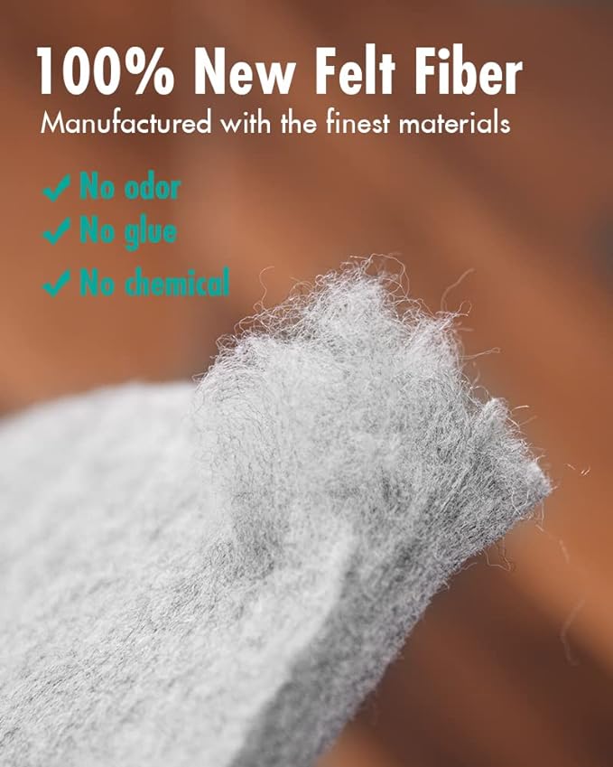 Non Slip Rug Pad Gripper - 4x6 Feet 1/8” Extra Thick Felt Under Rug for Area Rugs and Hardwood Floors,Super Cushioned Non Skid Carpet Padding