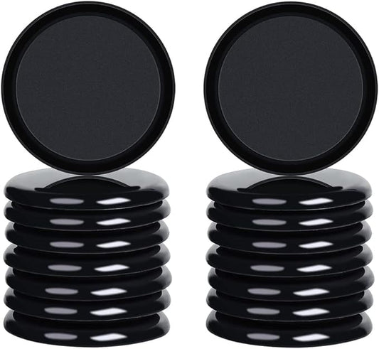 Ezprotekt 3.5 inch Reusable Furniture Movers Sliders for Carpet, 16 Pcs Round Furniture Moving Pads for Heavy Table Desk Bed Sofa Fridge Couch Cabinet, Move Items Quickly and Easily (Black)