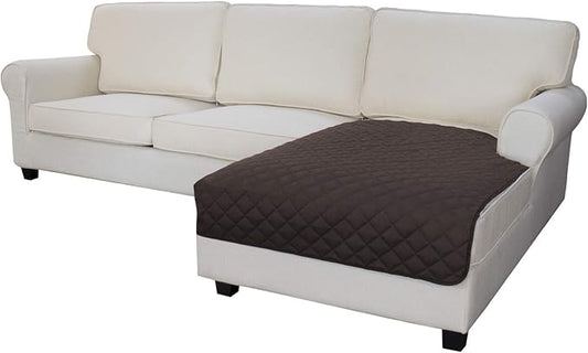 Easy-Going Sectional Couch Covers for Dogs L Shape Sofa Cover Reversible Sofa Slipcover Chaise Lounge Cover Furniture Protector Cover for Pets Dog Cat (42 x 52 inches, Chocolate/Chocolate)