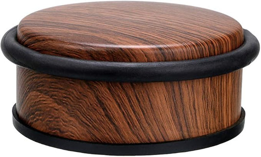 Sumnacon Heavy Duty No Drill Floor Door Stopper - Durability Stainless Steel Door Stops with Anti-Skid Rubber, Contemporary Decorative Door Wedge for Home Office Commercial Industrial, Woodgrain