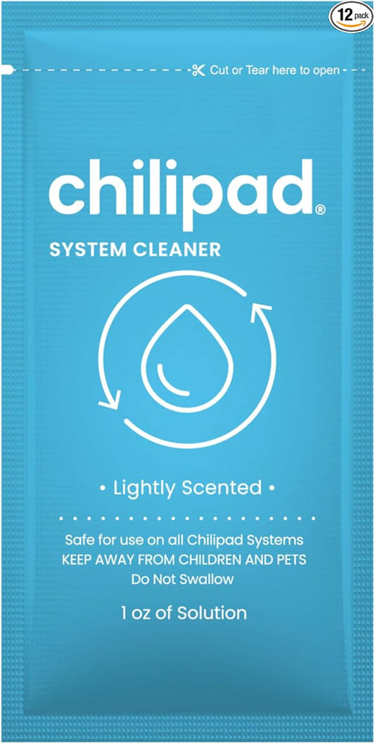 Chilipad Sleep System Cleaner – For Regular Maintenance and Deep Cleaning of the Chilipad Bed Cooing Systems – 1 Ounce of Cleaning Solution (12 Pack)