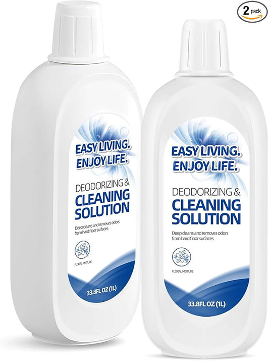 2L Floor Cleaning Solution for Tineco iFloor Series, FLOOR ONE S3 S5 S6 S7 Series, Floor Cleaner for Multiple Hard Floors, Cleaner Refill for All Wet Dry Vacuum Mop(33.8 OZ*2 Bottle)