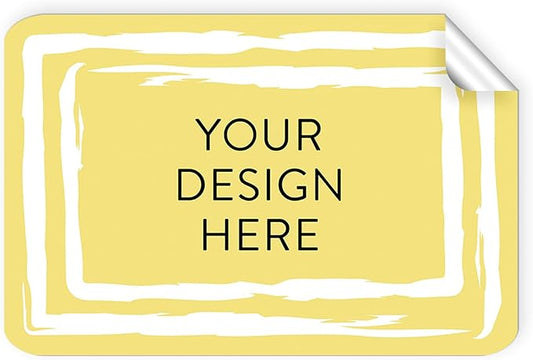 100 Custom Vinyl Stickers - Upload Your own Image, Text, Design, Logo - Personalized Logo Labels for Handmade, Packaging, Bottle, Jars, Candle, Brand Stickers (Lemon Swirls, 3x2)
