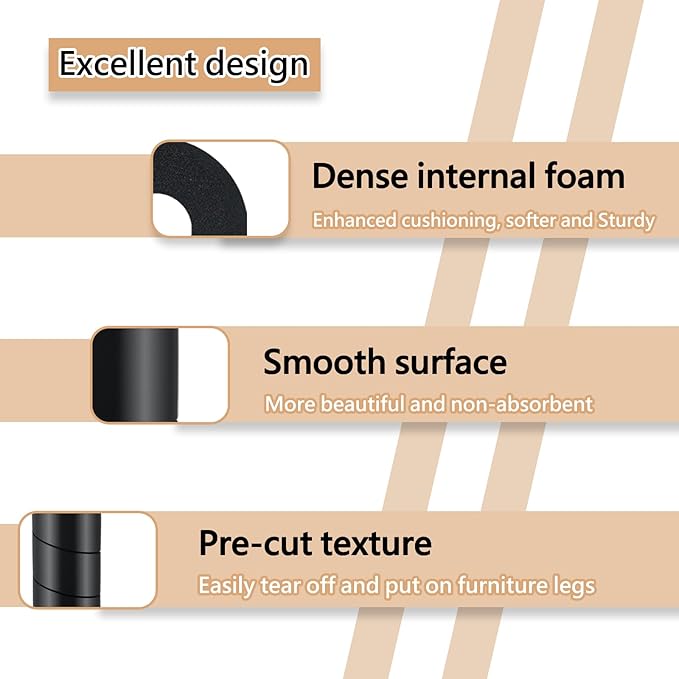 8 Pcs Bed Frame Toe Protectors, Non-Adhesive Bed Frame Leg Covers for Toe Savers, Toe Cushion for Any Furniture Leg - Prevents Toe Injuries from Hitting Hard Furniture Legs