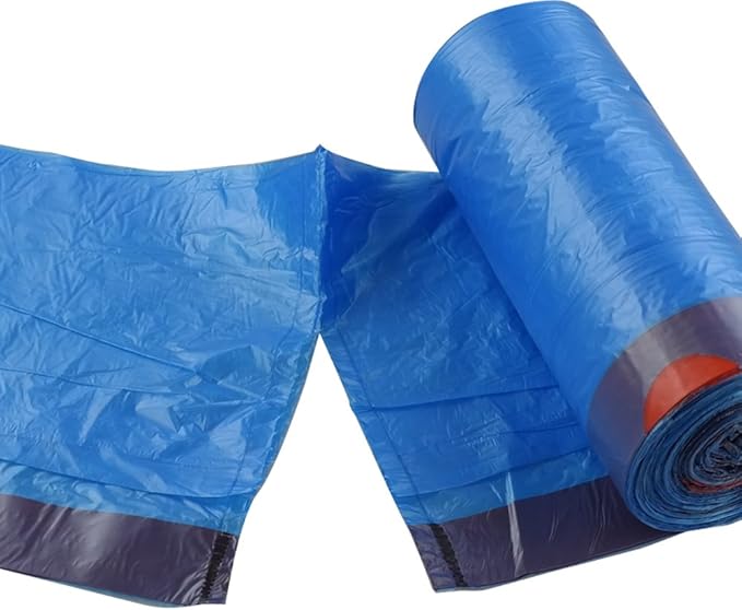 8 Gallon Garbage Bags Trash Bags with Drawstring, Blue