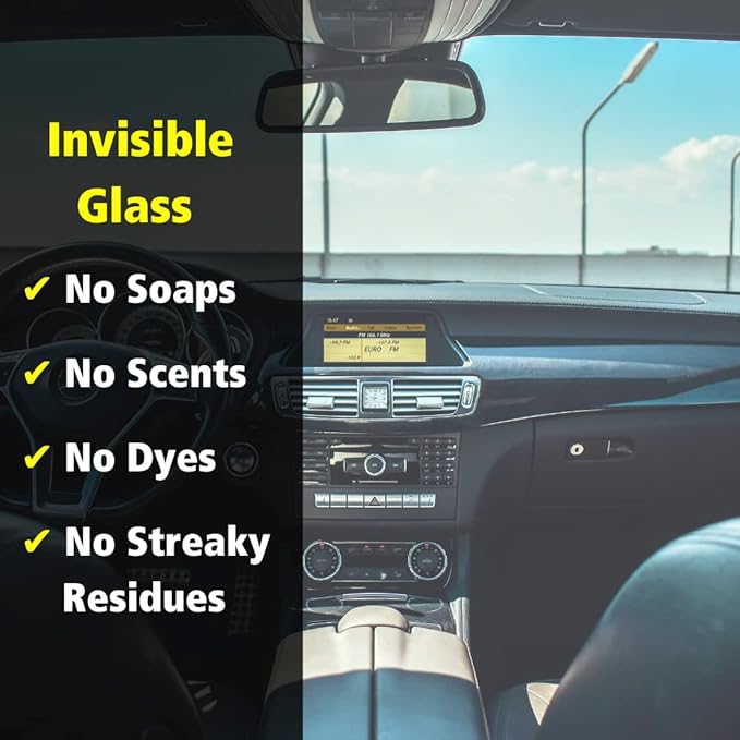 Invisible Glass 92163-3PK Premium Glass and Window Cleaner for Auto and Home Cleans Glass, Windows, Windshields, and More, Streak-Free, Ammonia-Free, Tint-Safe, 16 fl oz (Pack of 3)