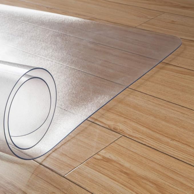 Kuyal Clear Chair mat for Hard Floors 48 x 48 inches Transparent Floor Mats Wood/Tile Protection Mat for Office & Home(48" X 48" Square)