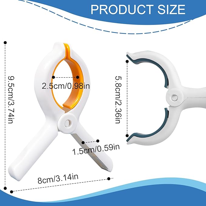 3.7 Inch Towel Clips for Beach Chairs 6 Pack,Beach Towel Clips Great Hold Durable,Durable Especially for Windy Days
