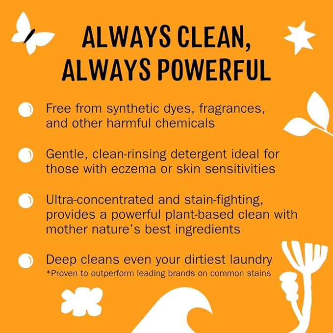 Molly's Suds Original Laundry Detergent Powder | Clean Laundry Detergent Powder for Sensitive Skin | Simple, Effective Ingredients, Stain Fighting | 240 Loads (Citrus Grove)